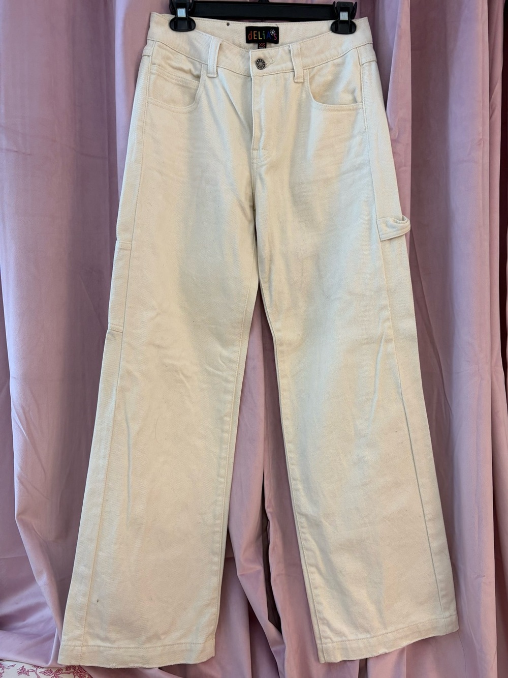 dELiA*s cream wide-leg pants